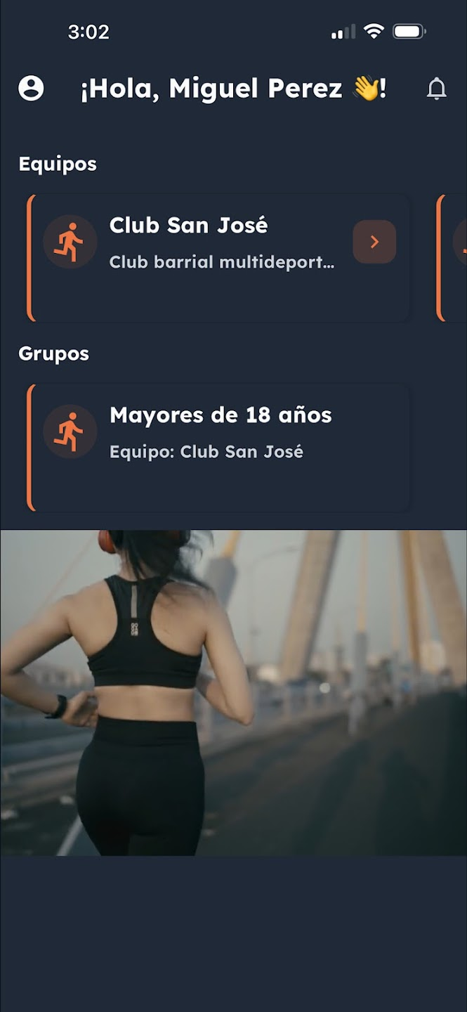 Inicio del atleta